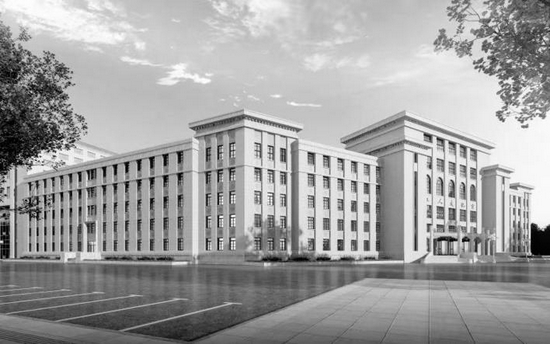 修缮后：工人文化宫修缮后效果图。